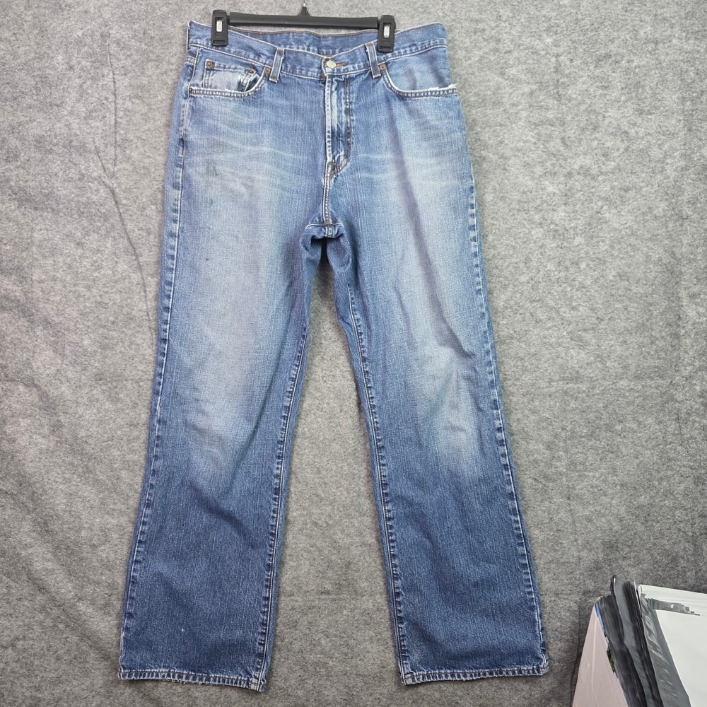 Lucky Brand Dungarees Rivington Mens Jeans 34 Classic Fit Blue Denim 72R8010